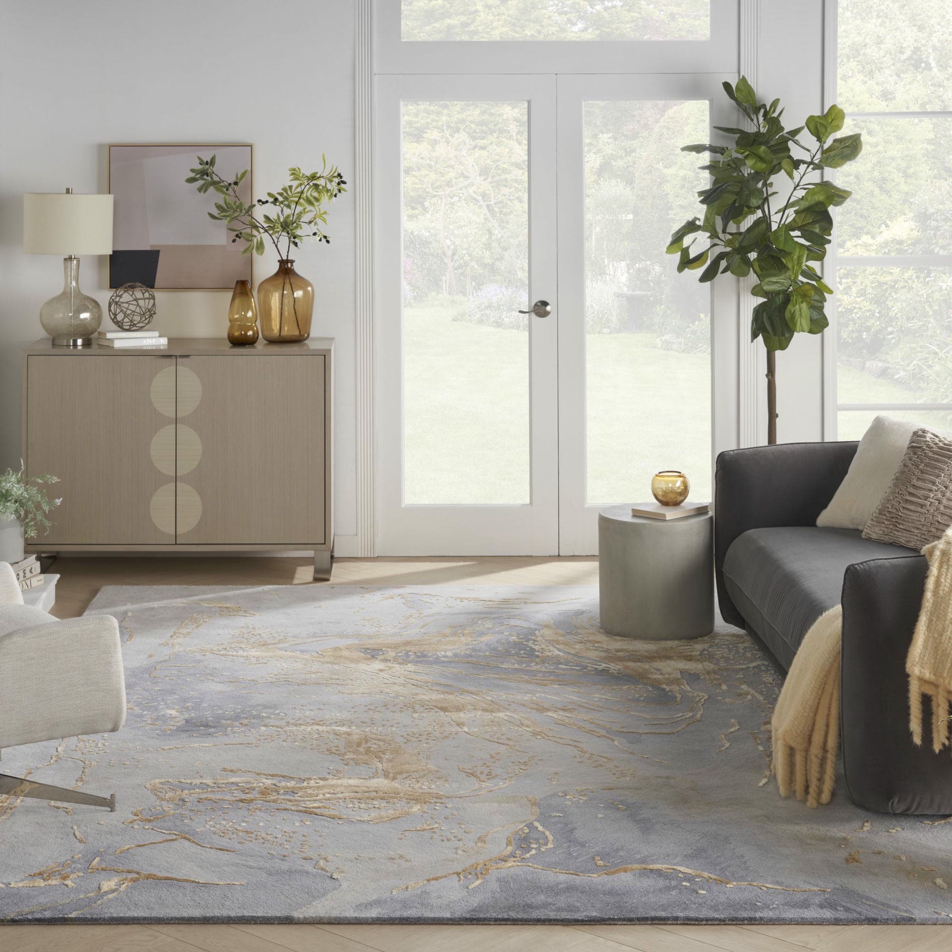 PRISMATIC - PRS28 - Grey Gold rug, photo 7