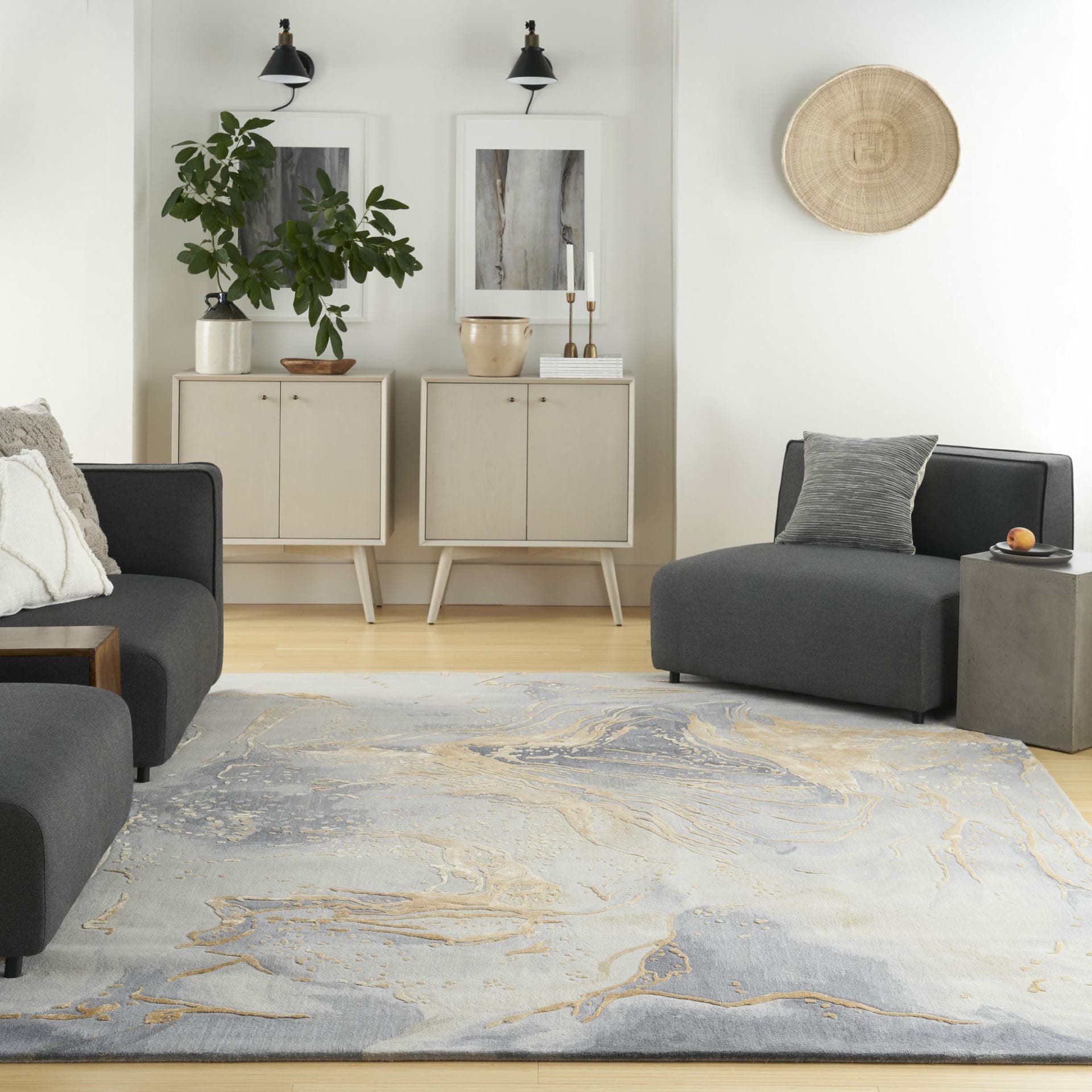 PRISMATIC - PRS28 - Grey Gold rug, photo 9