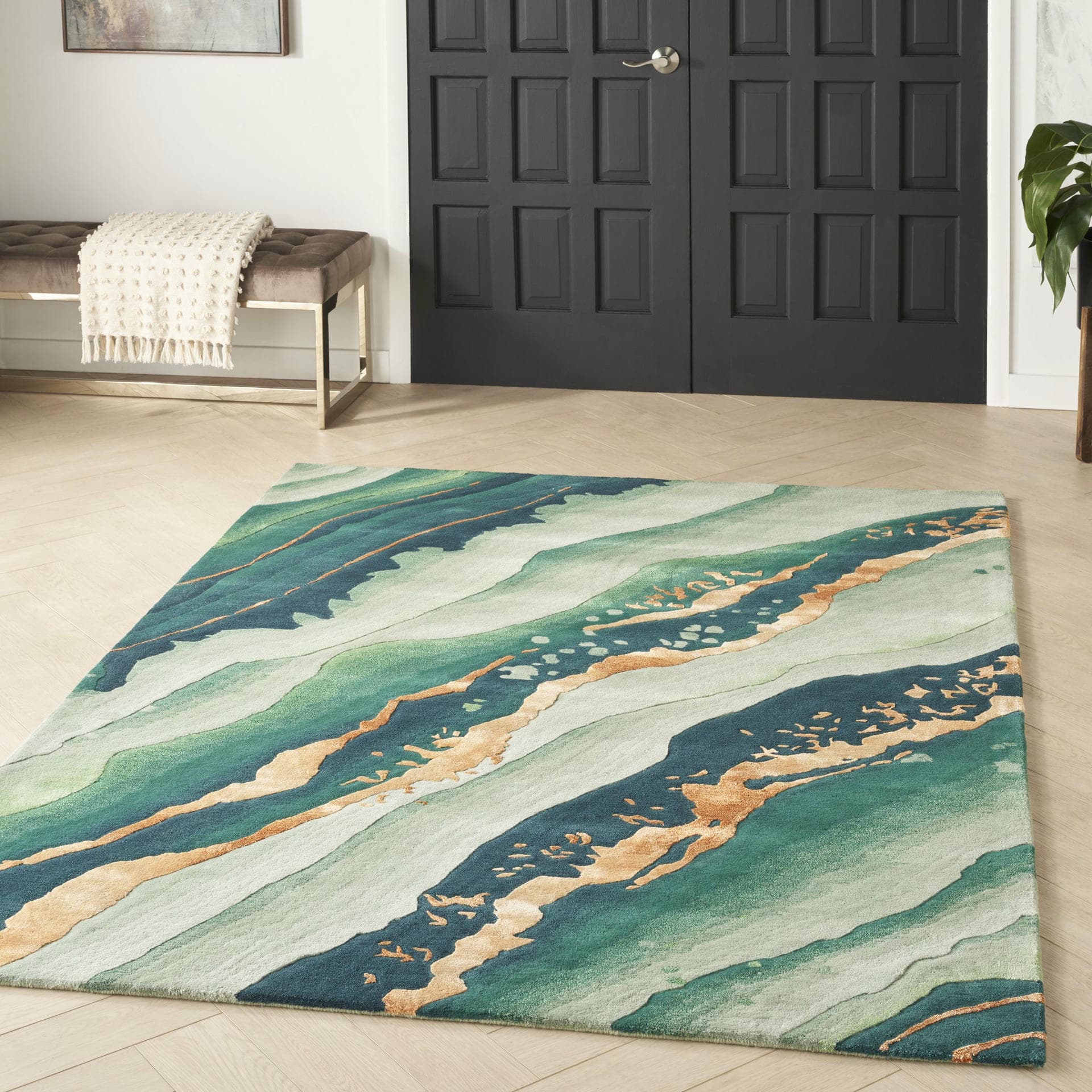 PRISMATIC - PRS30 - Emerald rug, photo 2