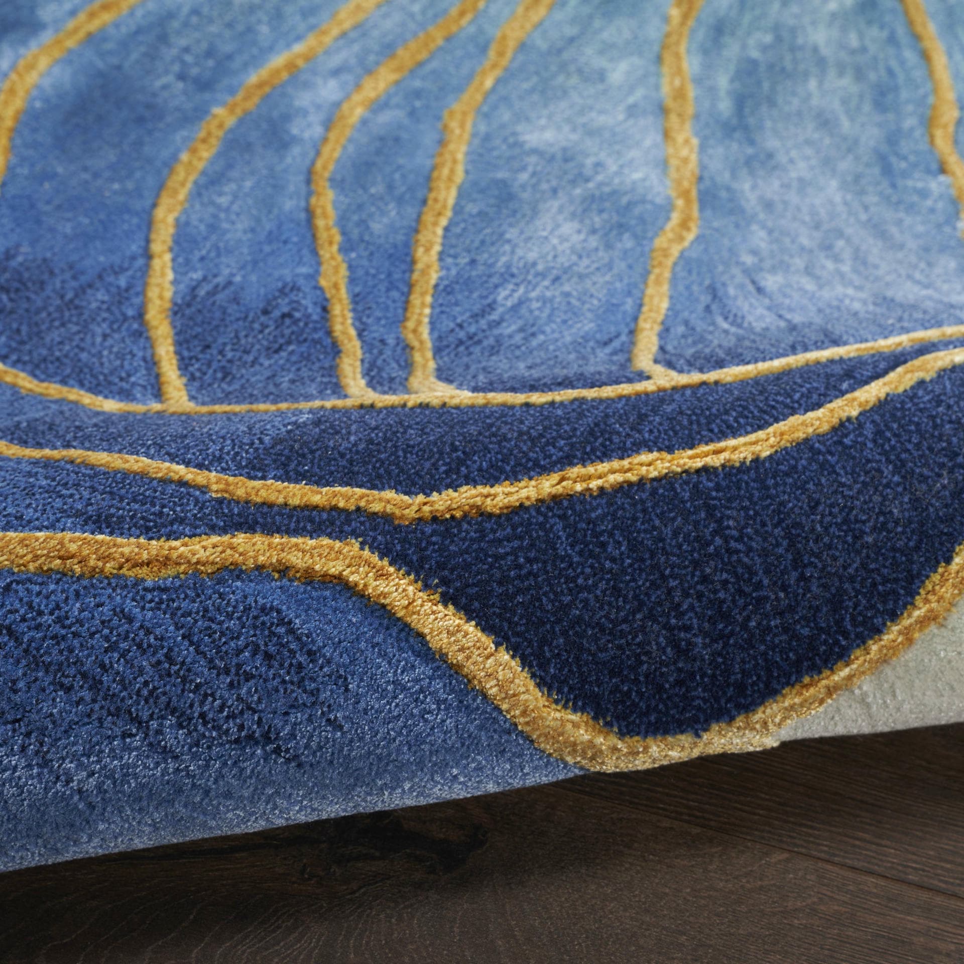 PRISMATIC - PRS32 - Blue Gold rug, photo 3