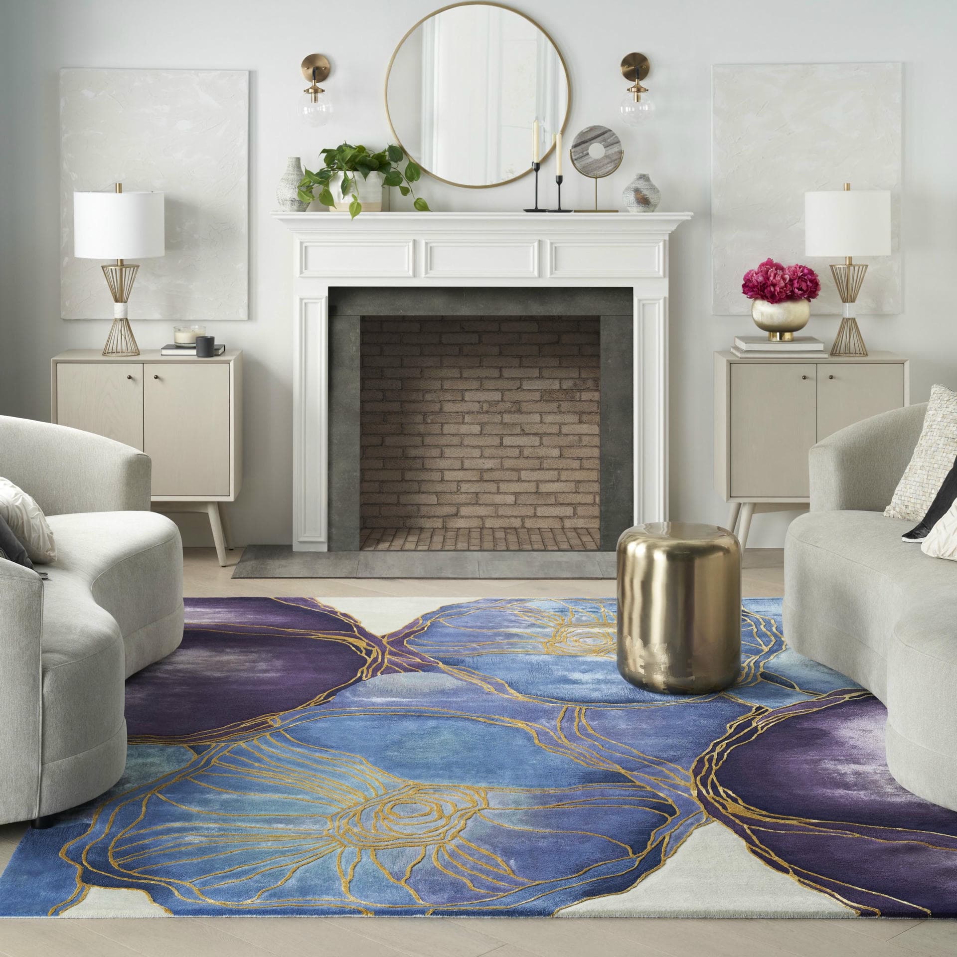 PRISMATIC - PRS32 - Blue Gold rug, photo 7