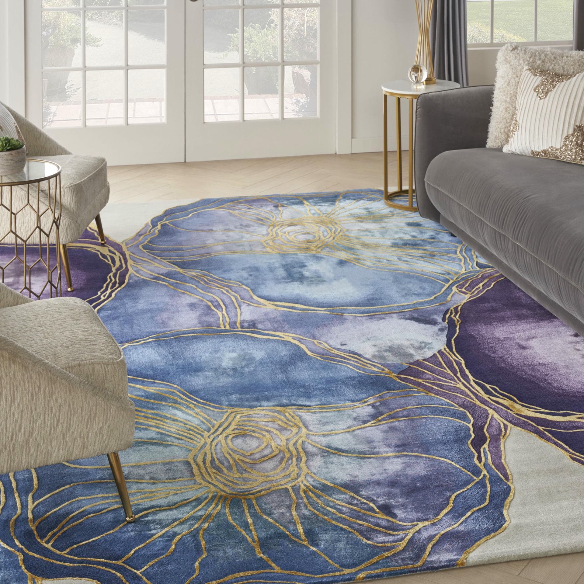 PRISMATIC - PRS32 - Blue Gold rug, photo 9