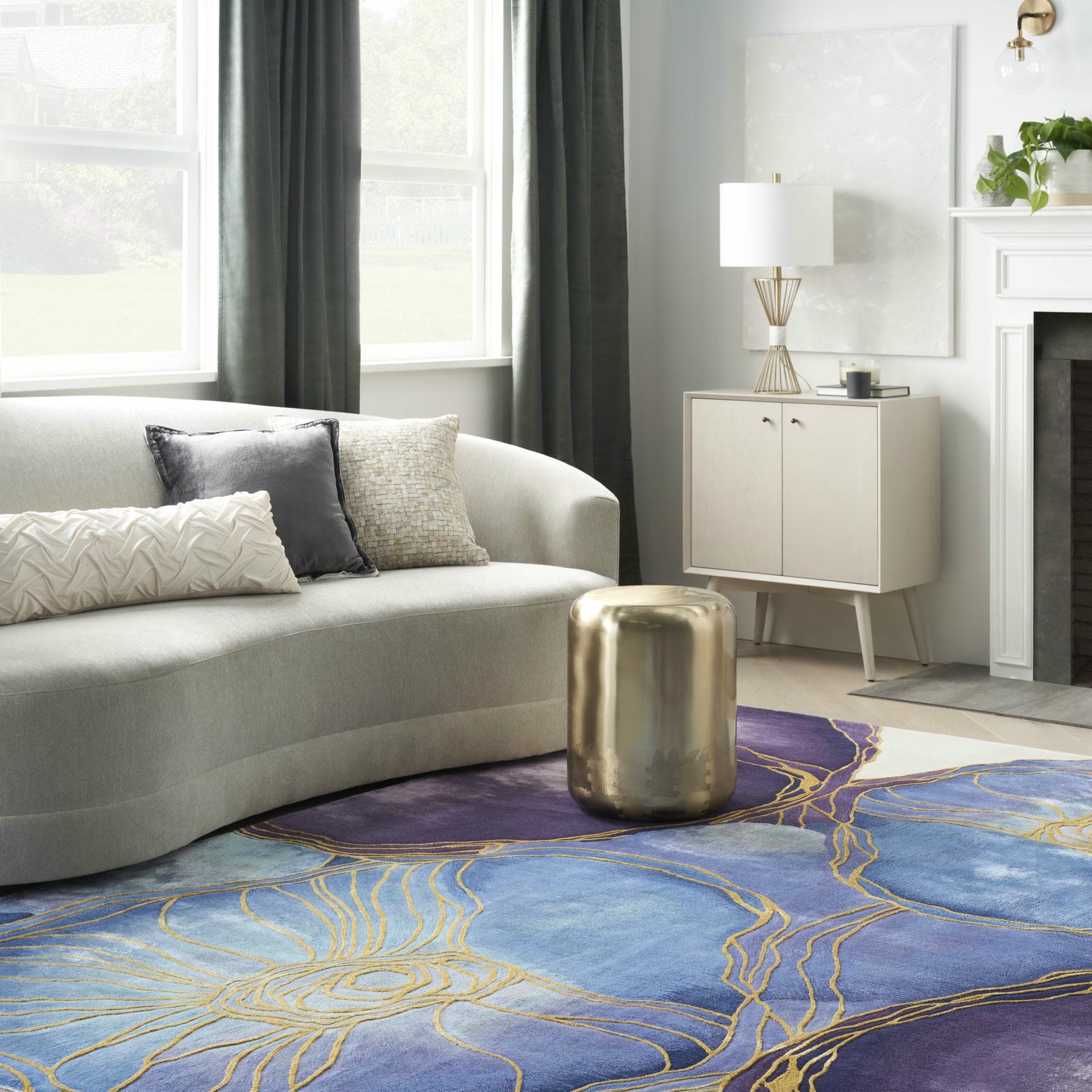 PRISMATIC - PRS32 - Blue Gold rug, photo 10
