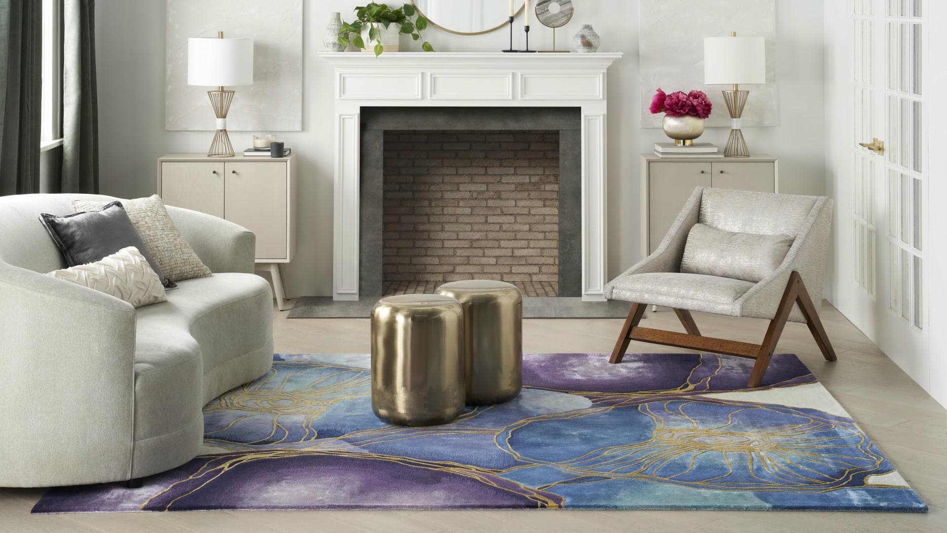 PRISMATIC - PRS32 - Blue Gold rug, photo 11