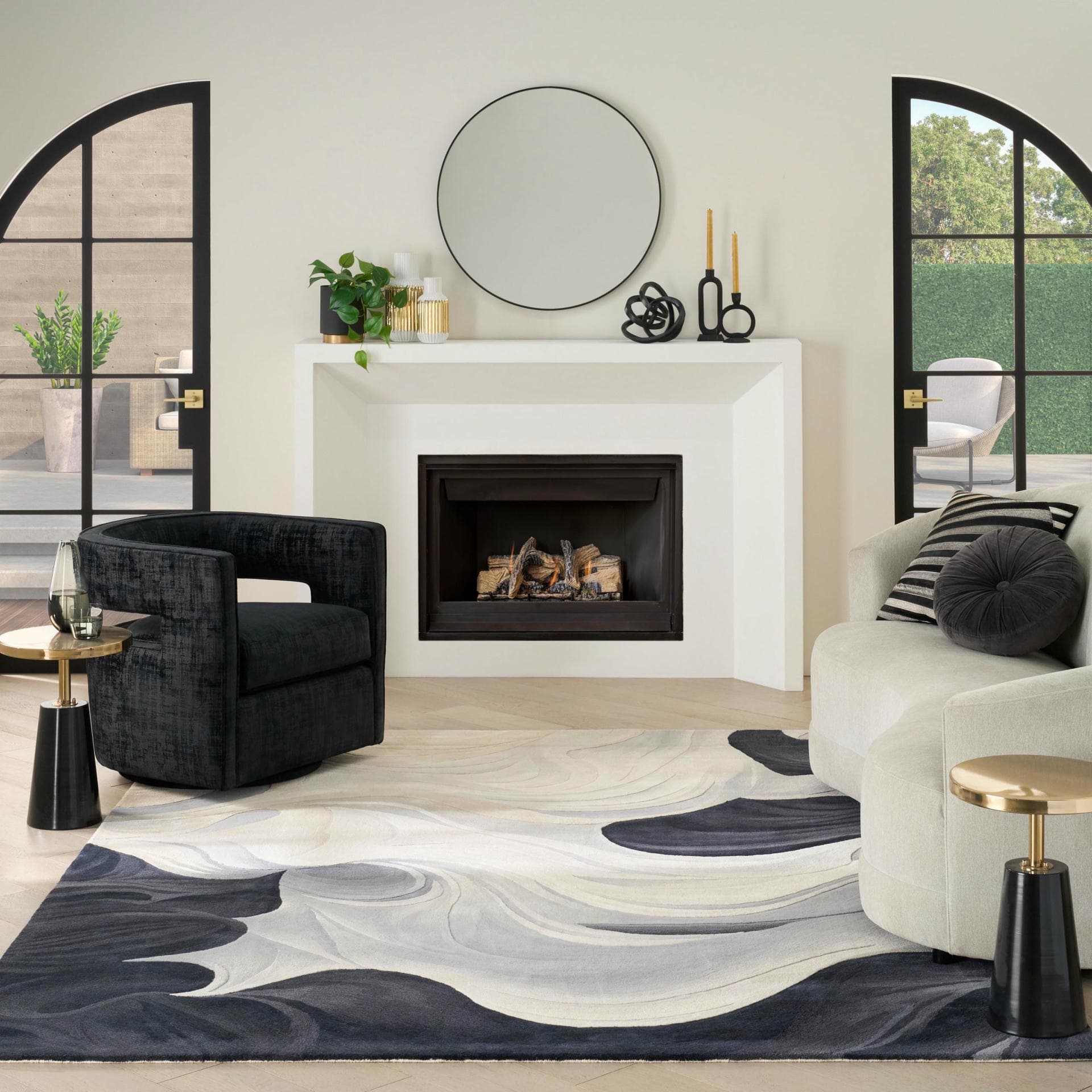 PRISMATIC - PRS41 - Ivory Black rug, photo 9