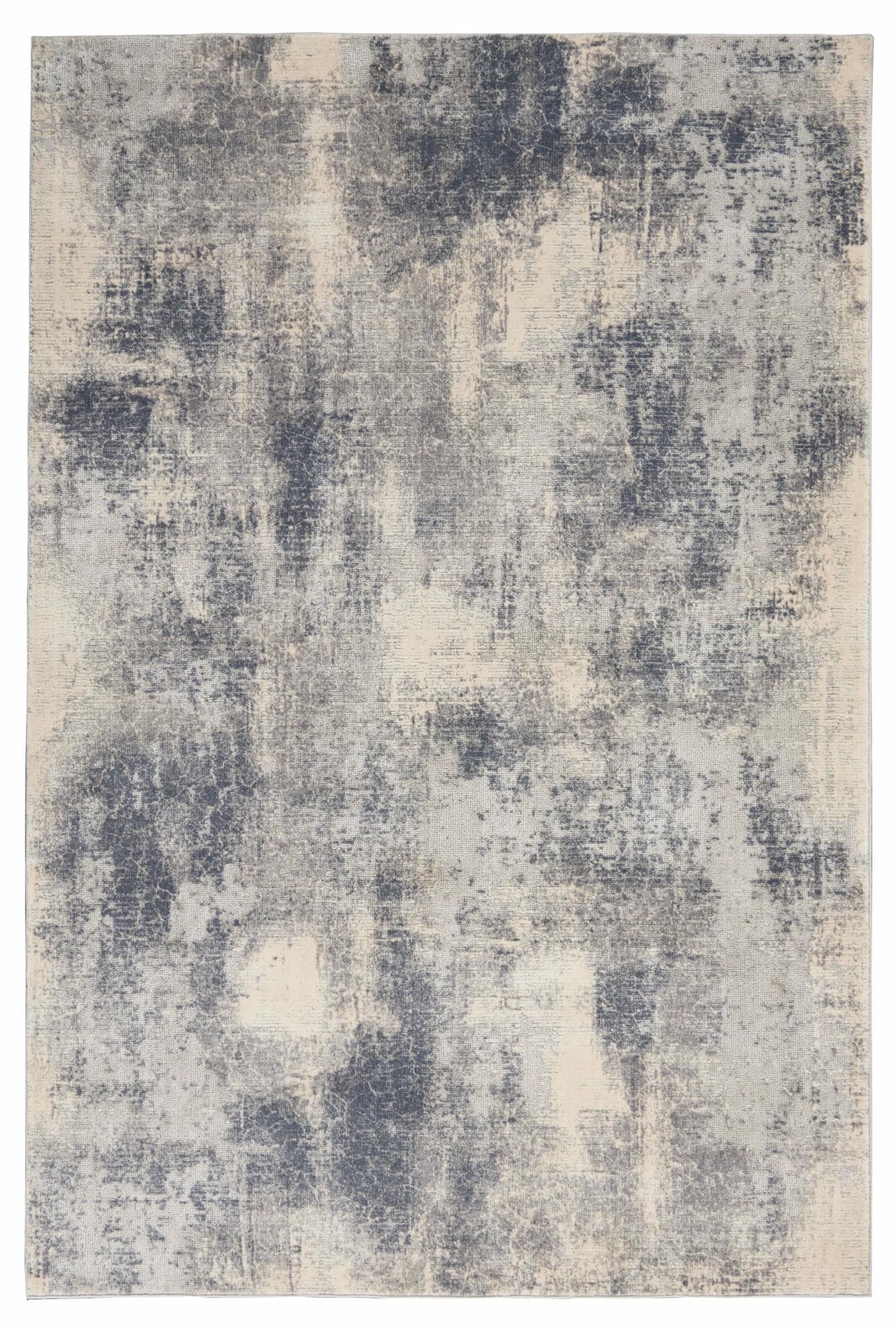 RUSTIC TEXTURES - RUS02 - BLUE/IVORY rug