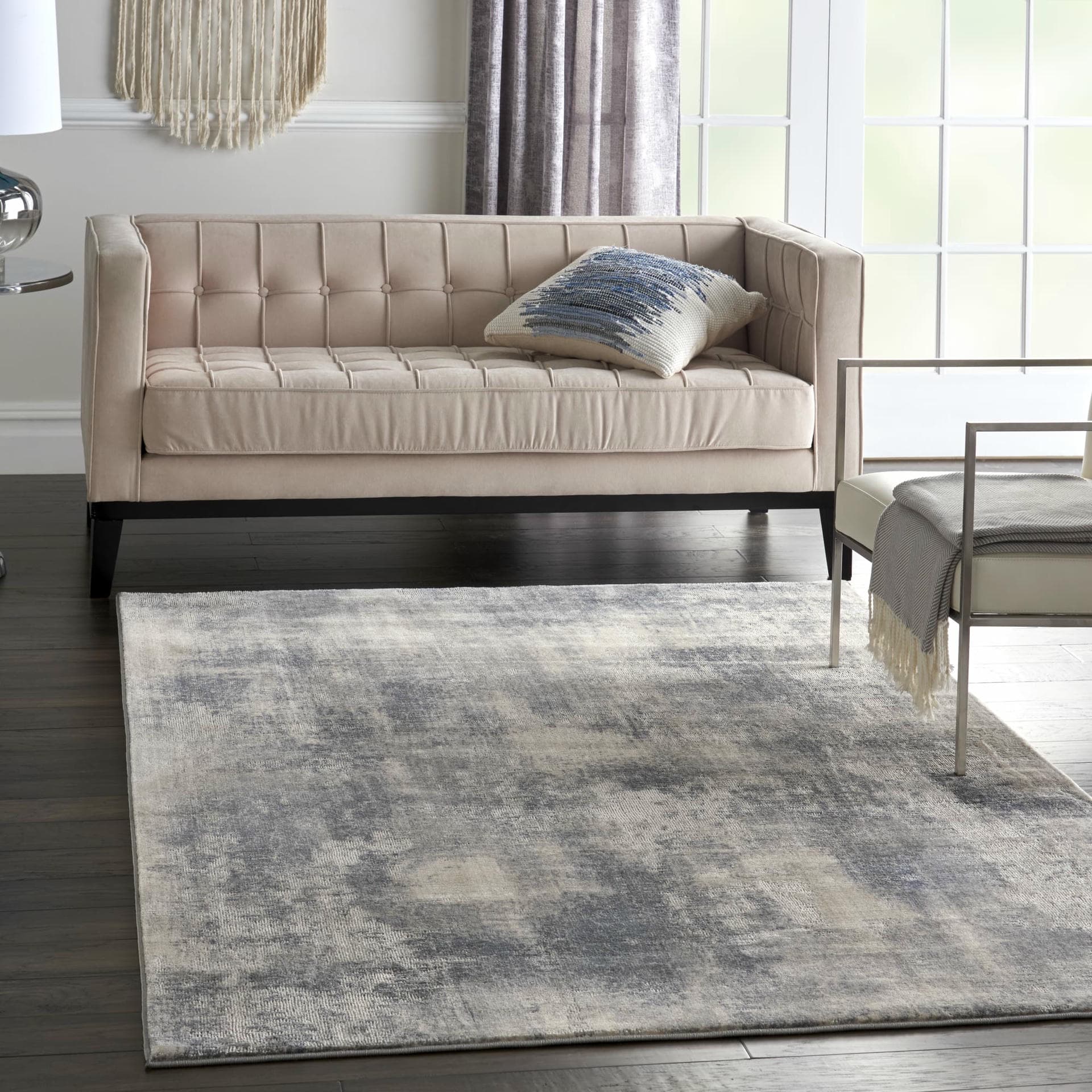 RUSTIC TEXTURES - RUS02 - BLUE/IVORY rug, photo 5