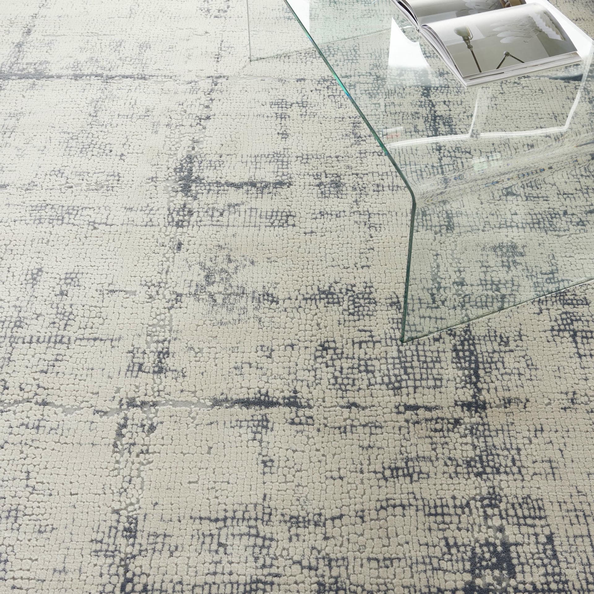 RUSTIC TEXTURES - RUS06 - IVORY BLUE rug, photo 5