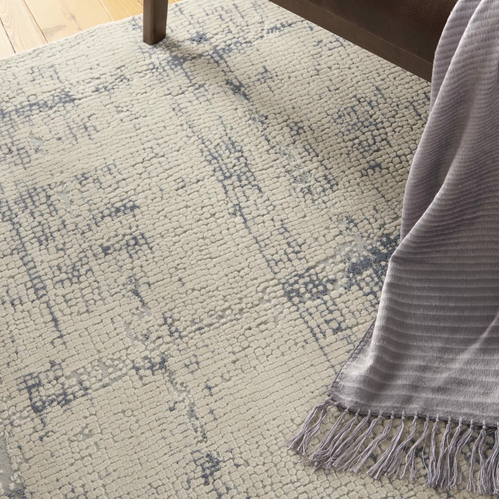 RUSTIC TEXTURES - RUS06 - IVORY BLUE rug, photo 7