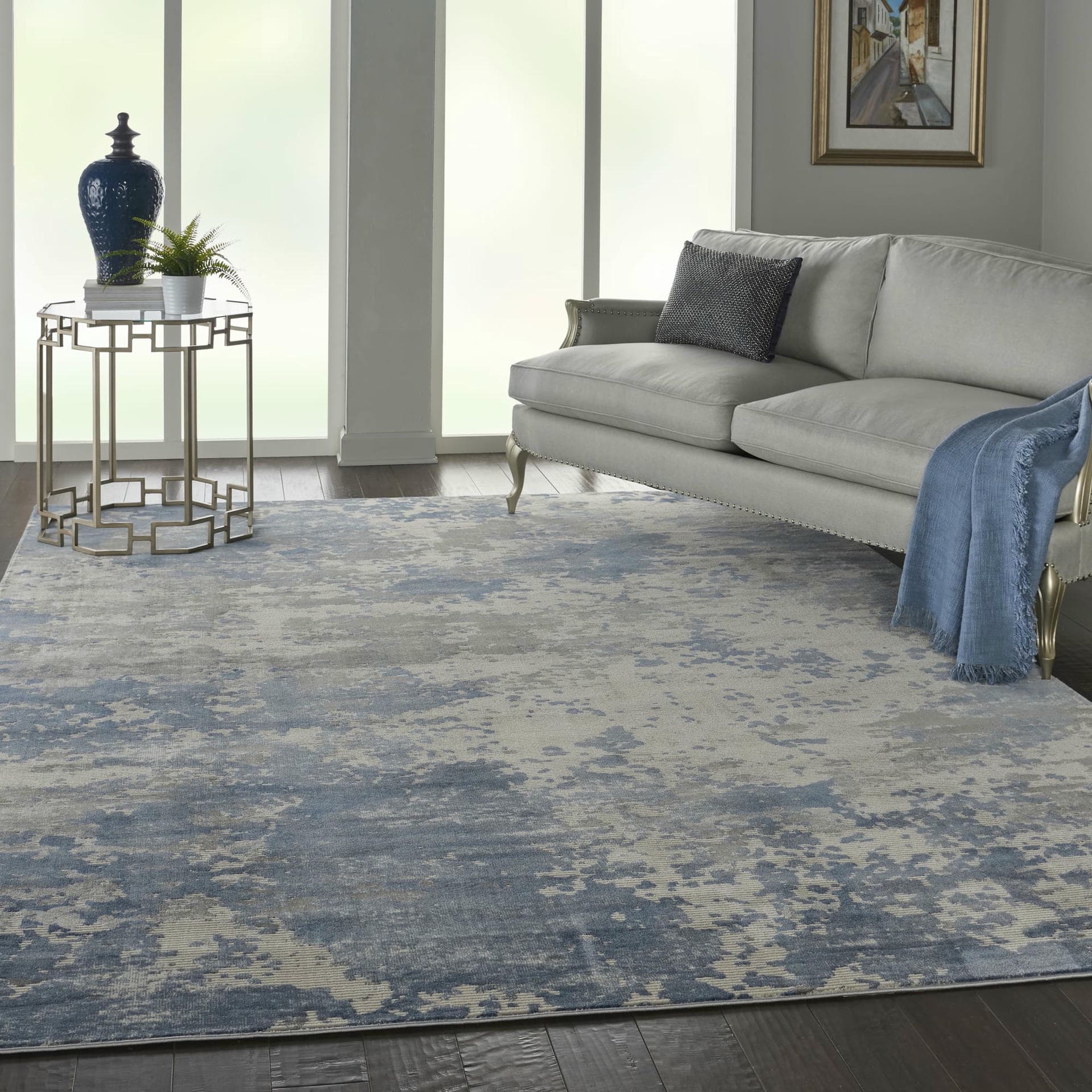 RUSTIC TEXTURES - RUS08 - GREY/BLUE rug, photo 6