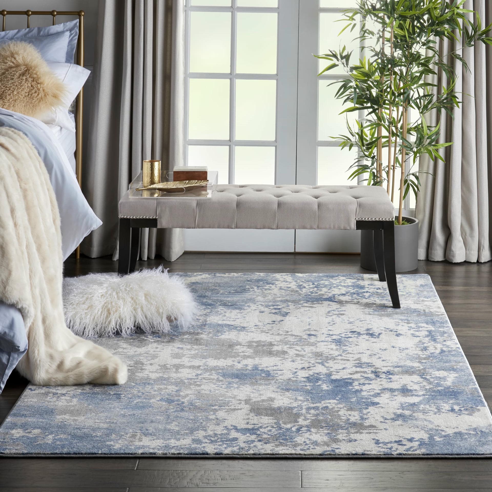 RUSTIC TEXTURES - RUS08 - GREY/BLUE rug, photo 7