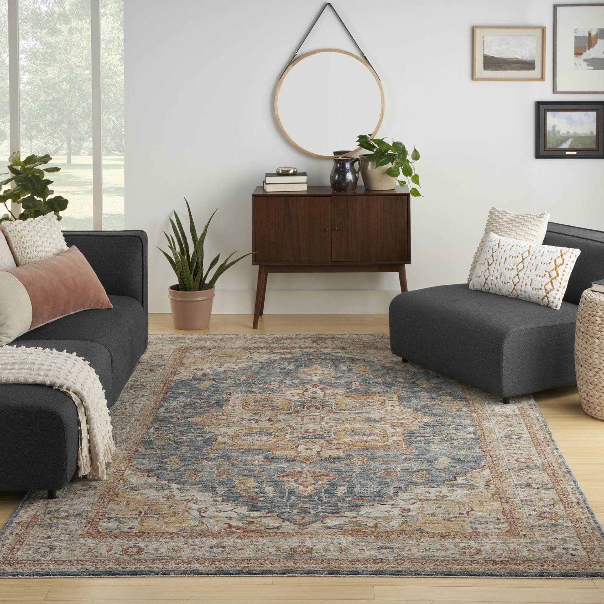 SAHAR - SHR06 - Ivory Blue rug, photo 6