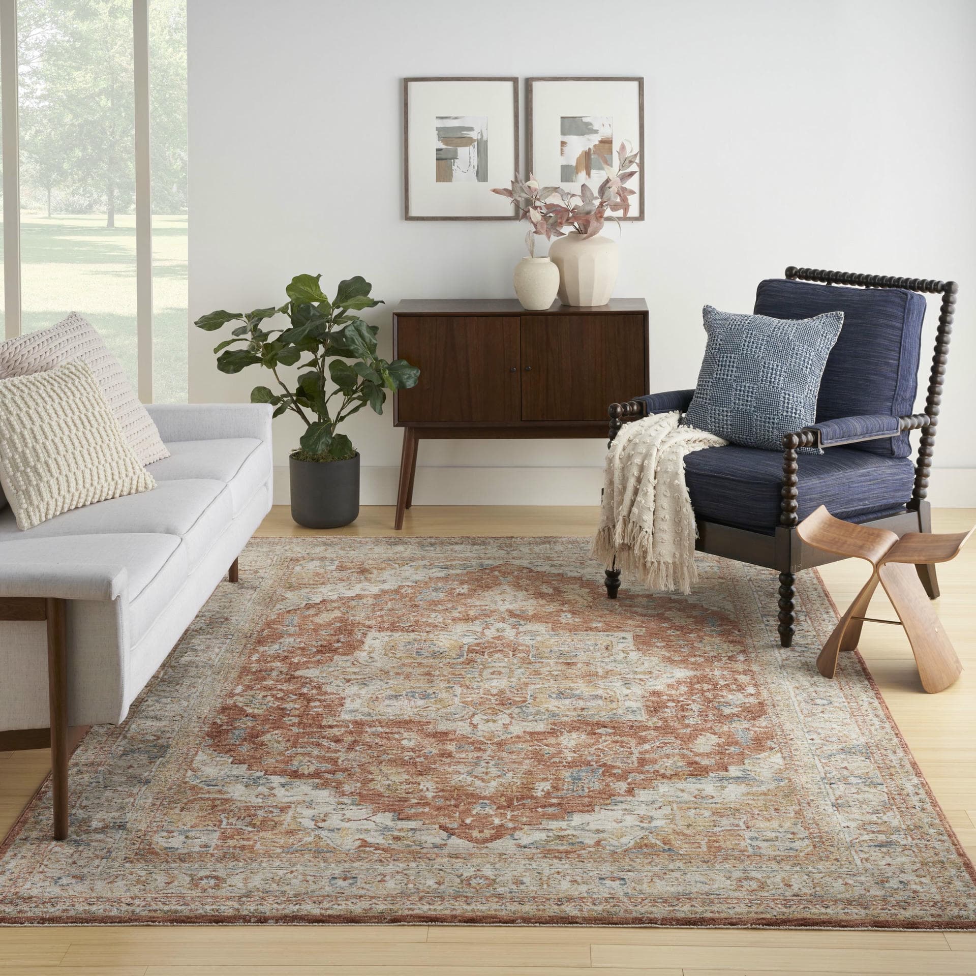 SAHAR - SHR06 - Ivory Multicolour rug, photo 6