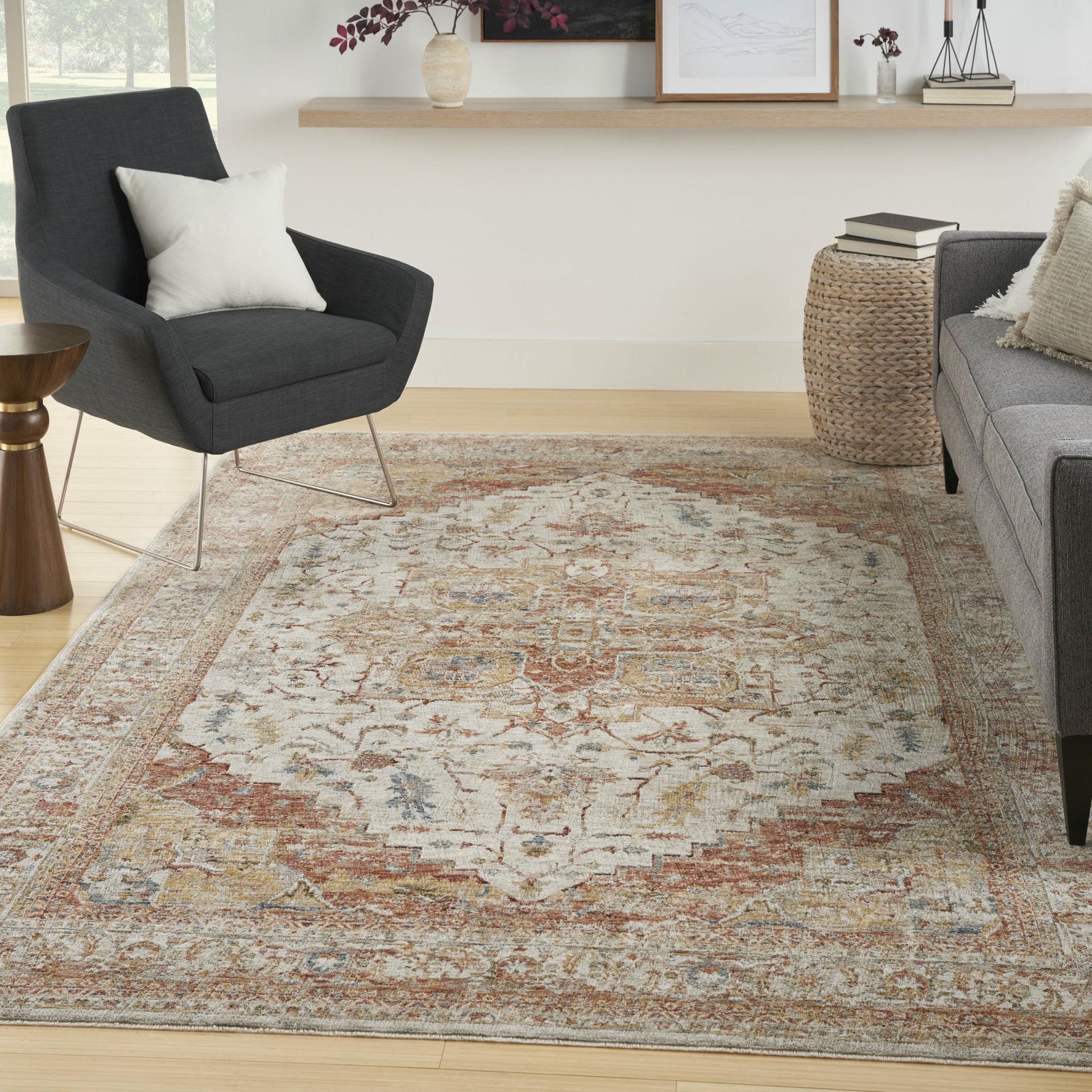SAHAR - SHR06 - Ivory Rust rug, photo 7