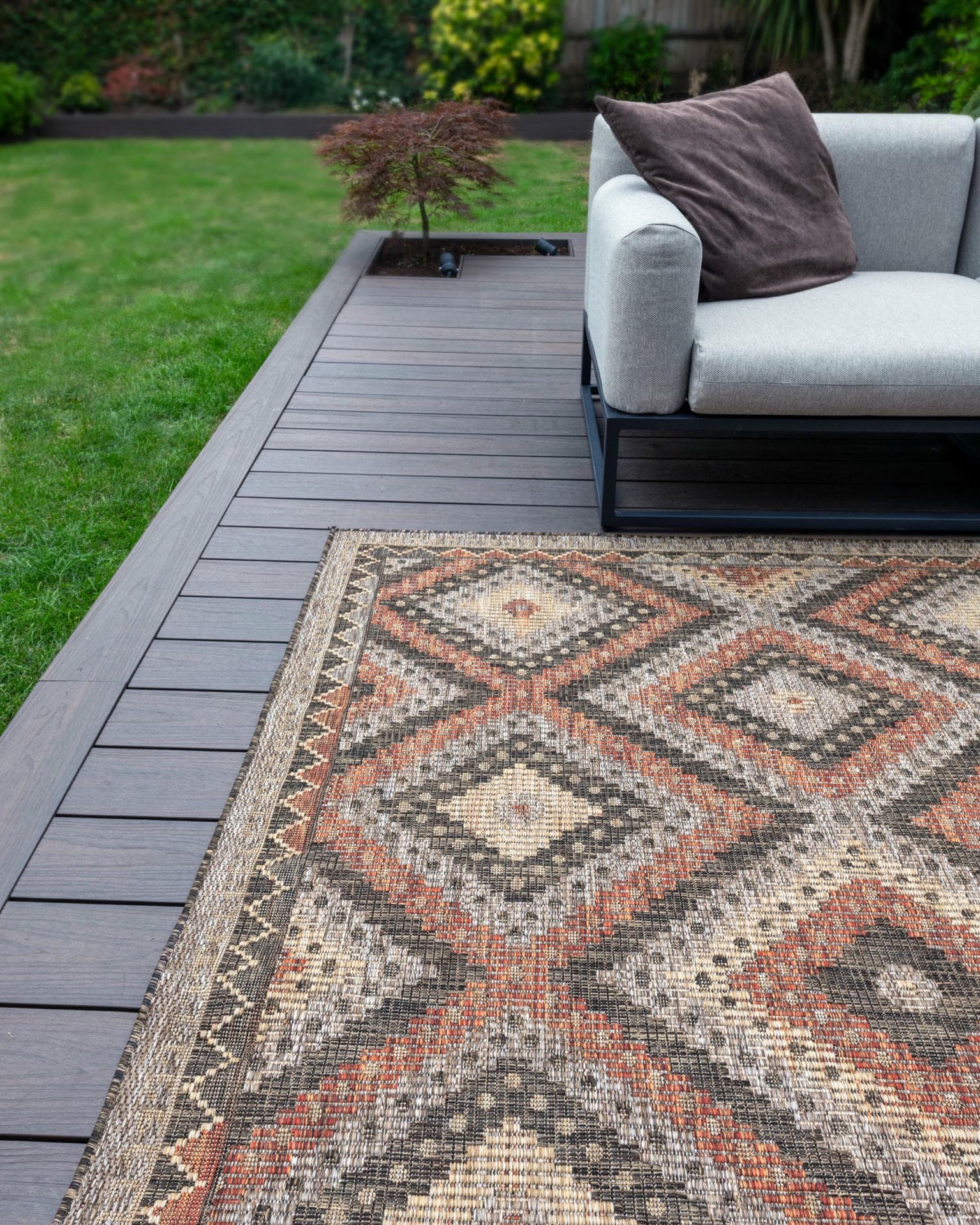 SUMAC (Indoor/Outdoor) - SUM101 - Brown Rust rug, photo 6