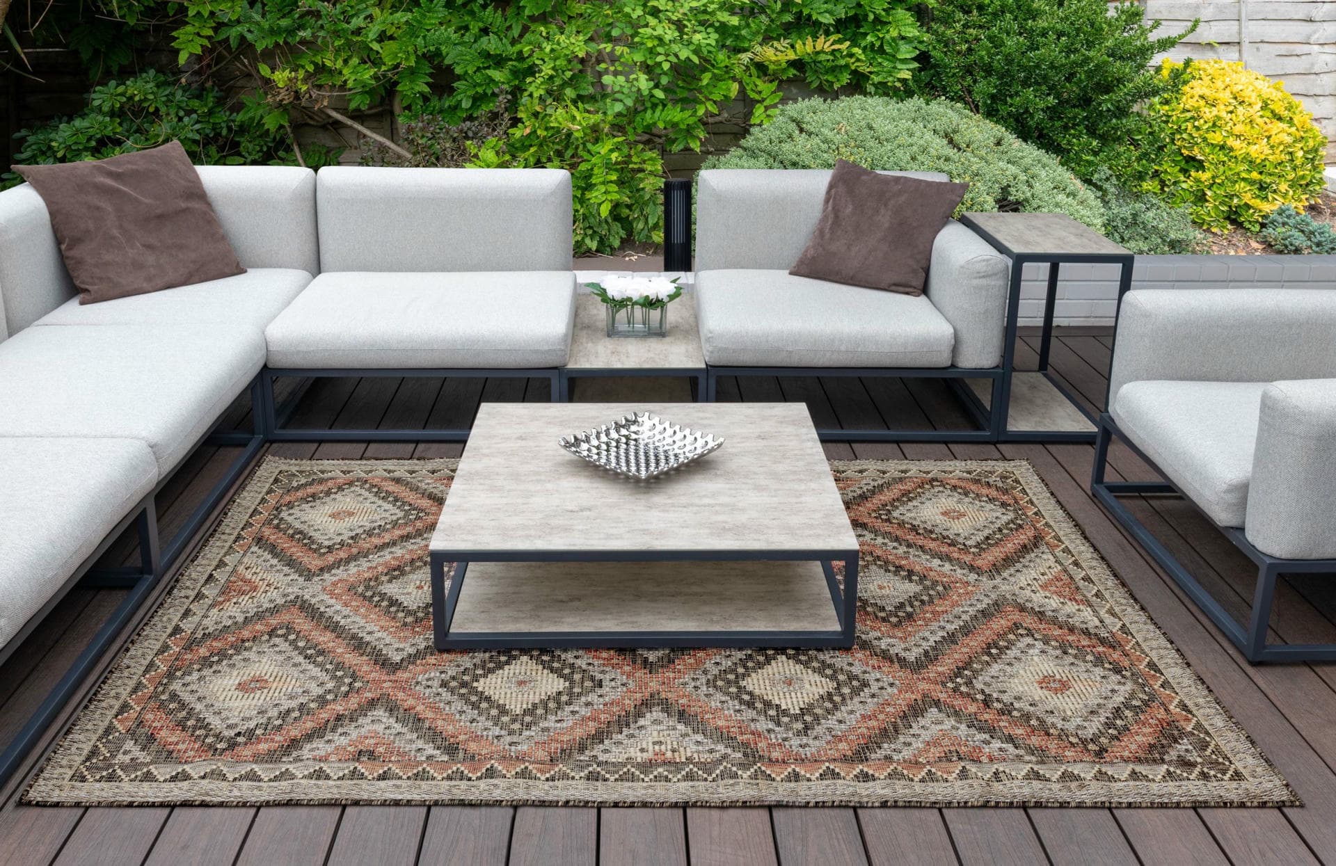 SUMAC (Indoor/Outdoor) - SUM101 - Brown Rust rug, photo 8