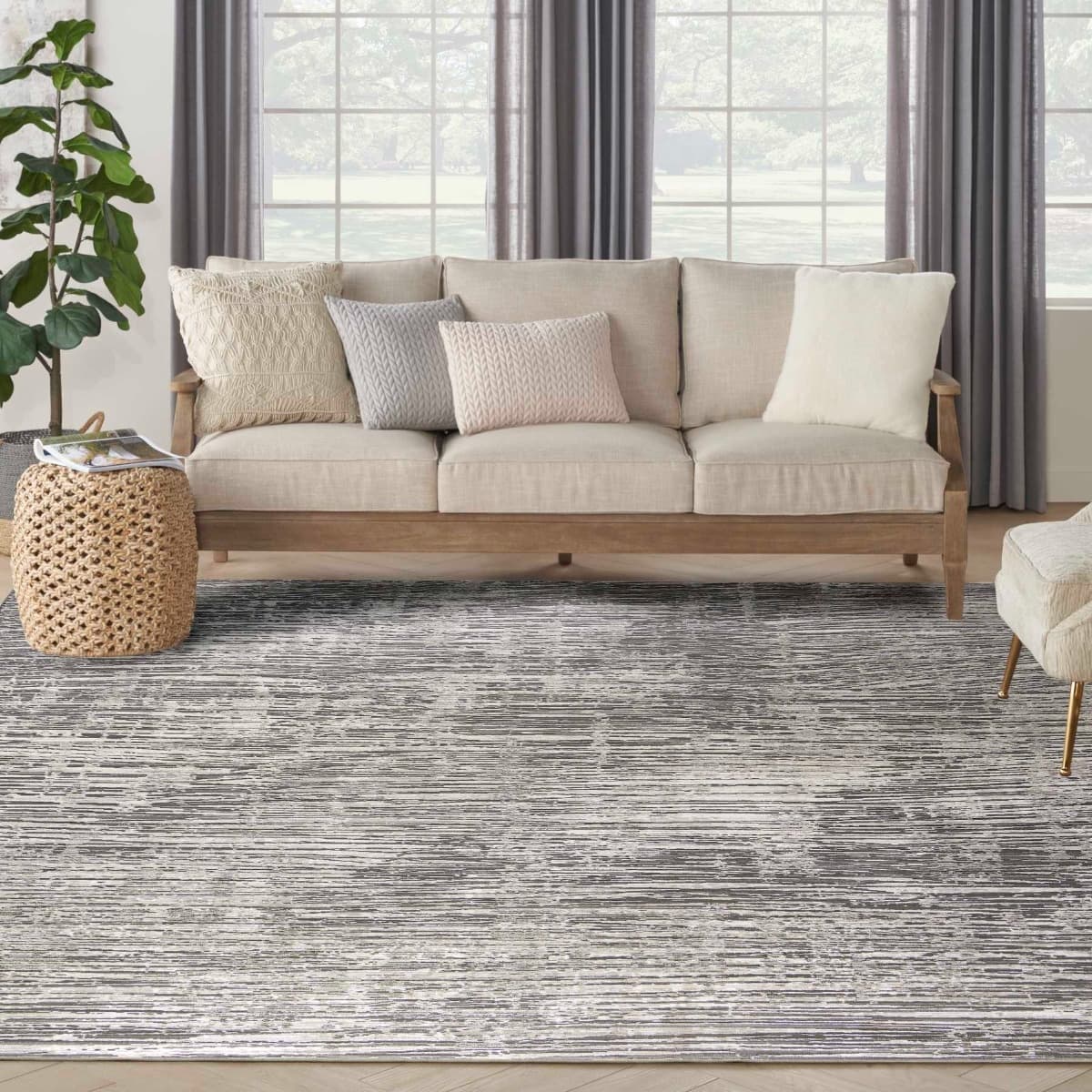 SUSTAINABLE TRENDS - SUT01 - Ivory Grey rug, photo 5