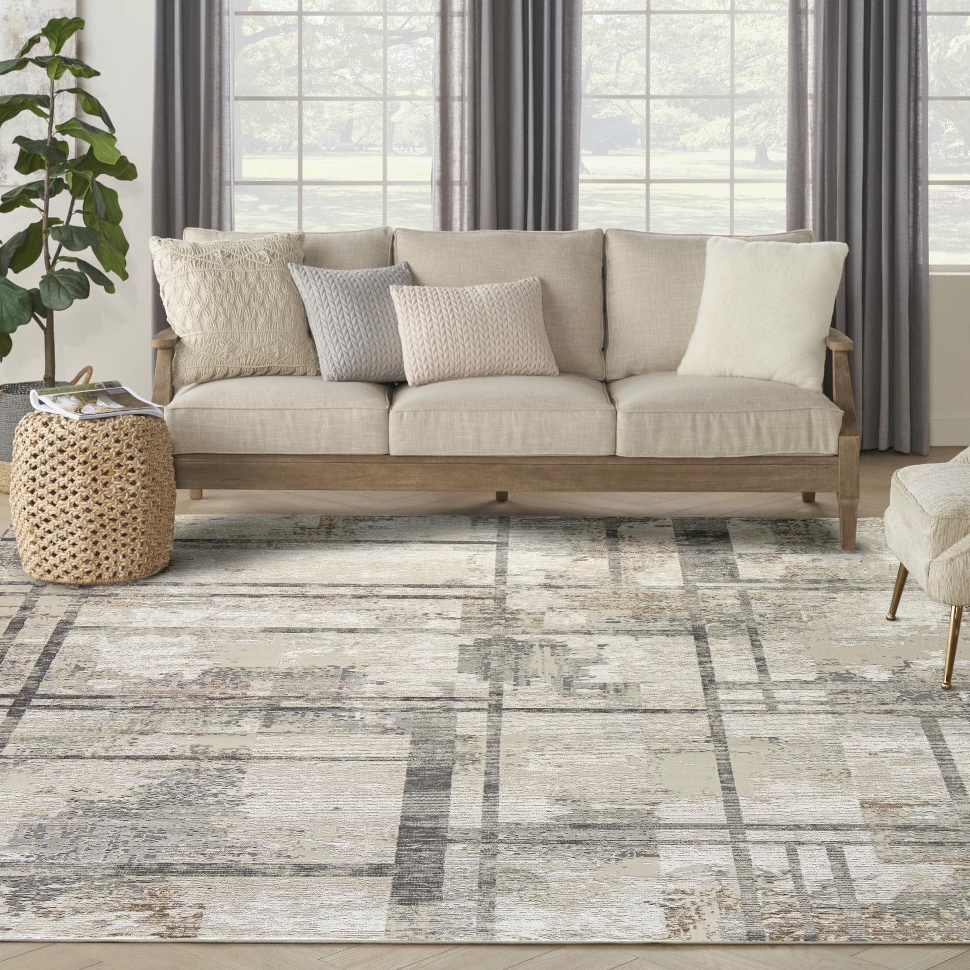 SUSTAINABLE TRENDS - SUT02 - Ivory Multicolour rug, photo 7