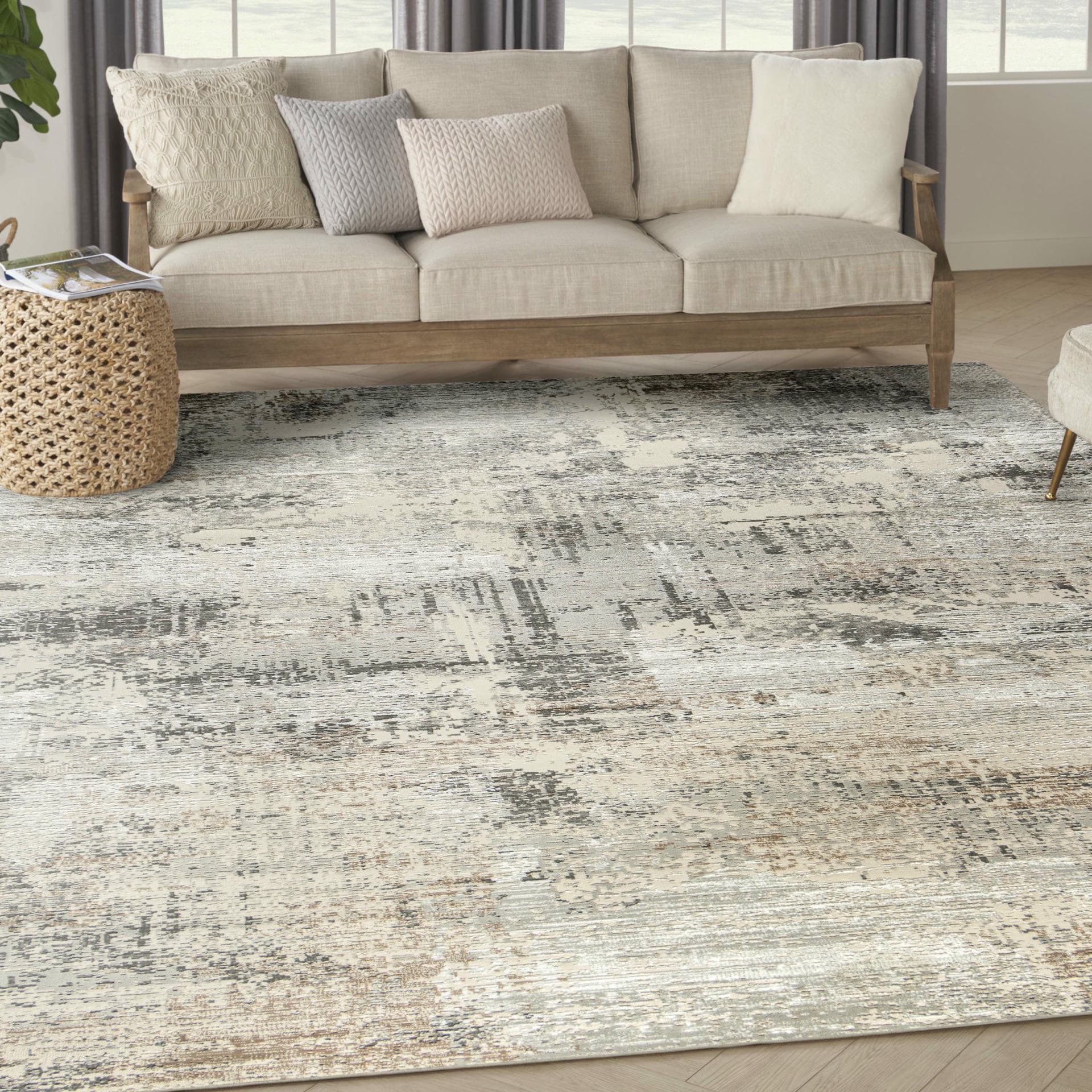 SUSTAINABLE TRENDS - SUT04 - Beige Grey rug, photo 6