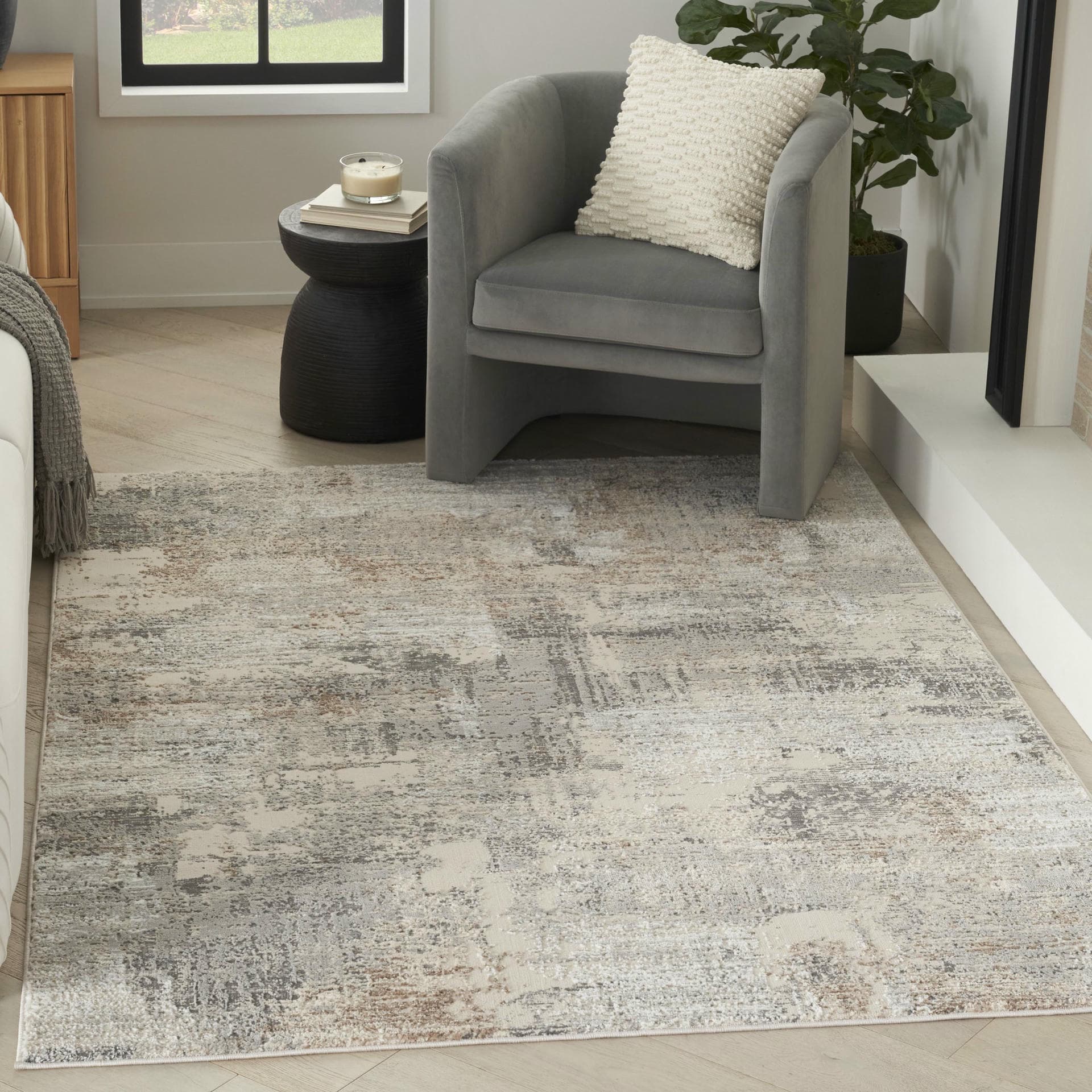 SUSTAINABLE TRENDS - SUT04 - Beige Grey rug, photo 8