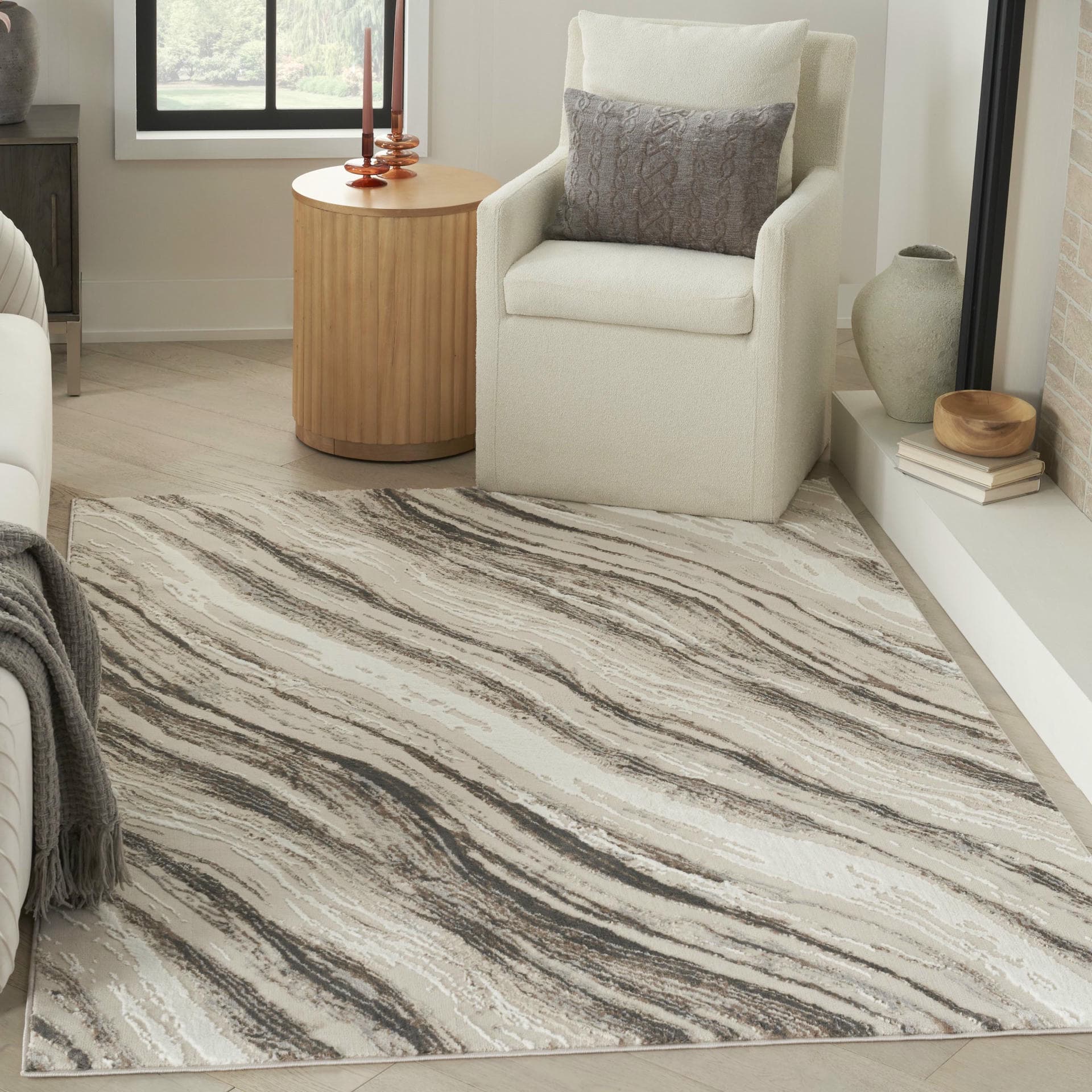 SUSTAINABLE TRENDS - SUT05 - Beige Grey rug, photo 6