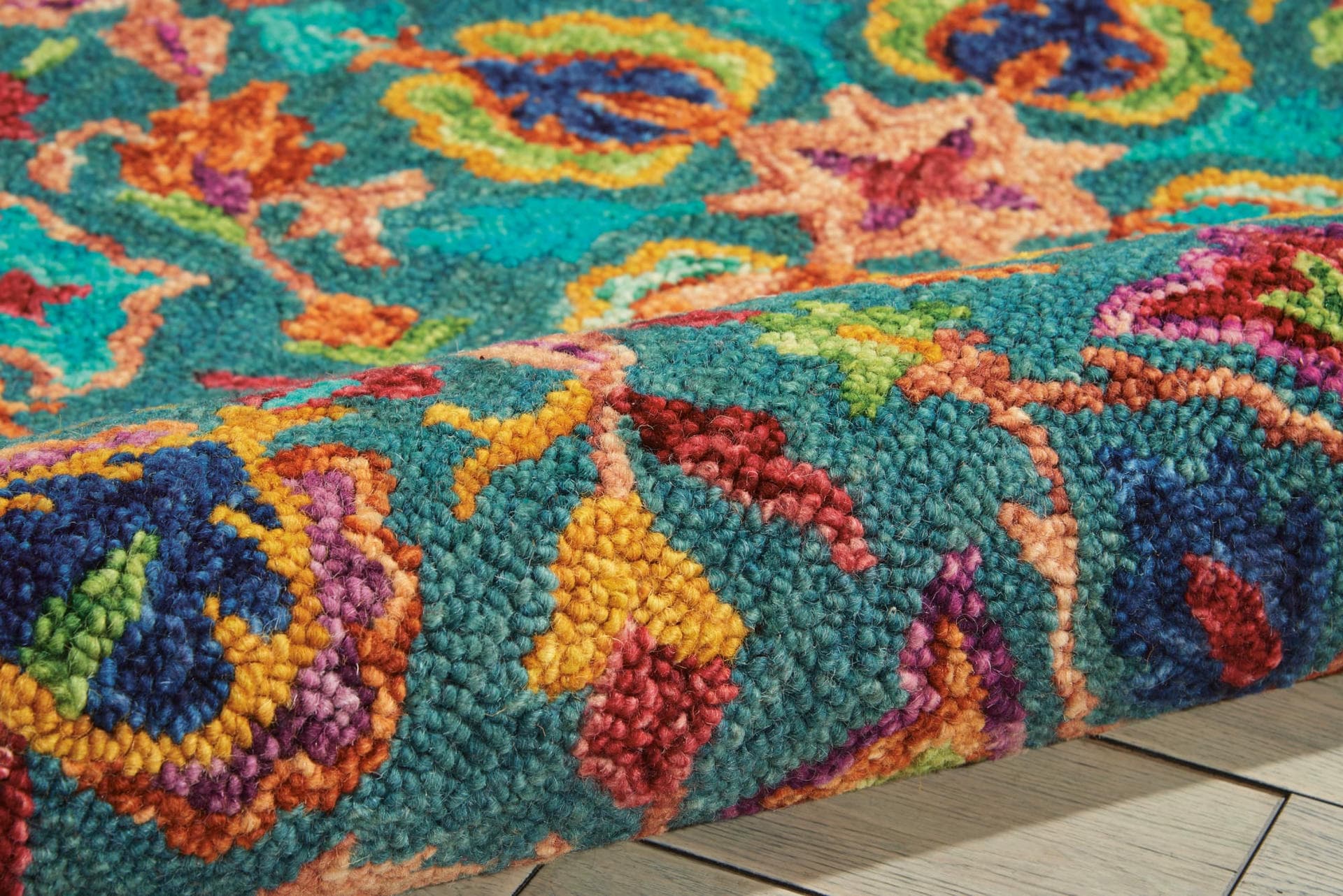 VIBRANT - VIB08 - TEAL rug, photo 4