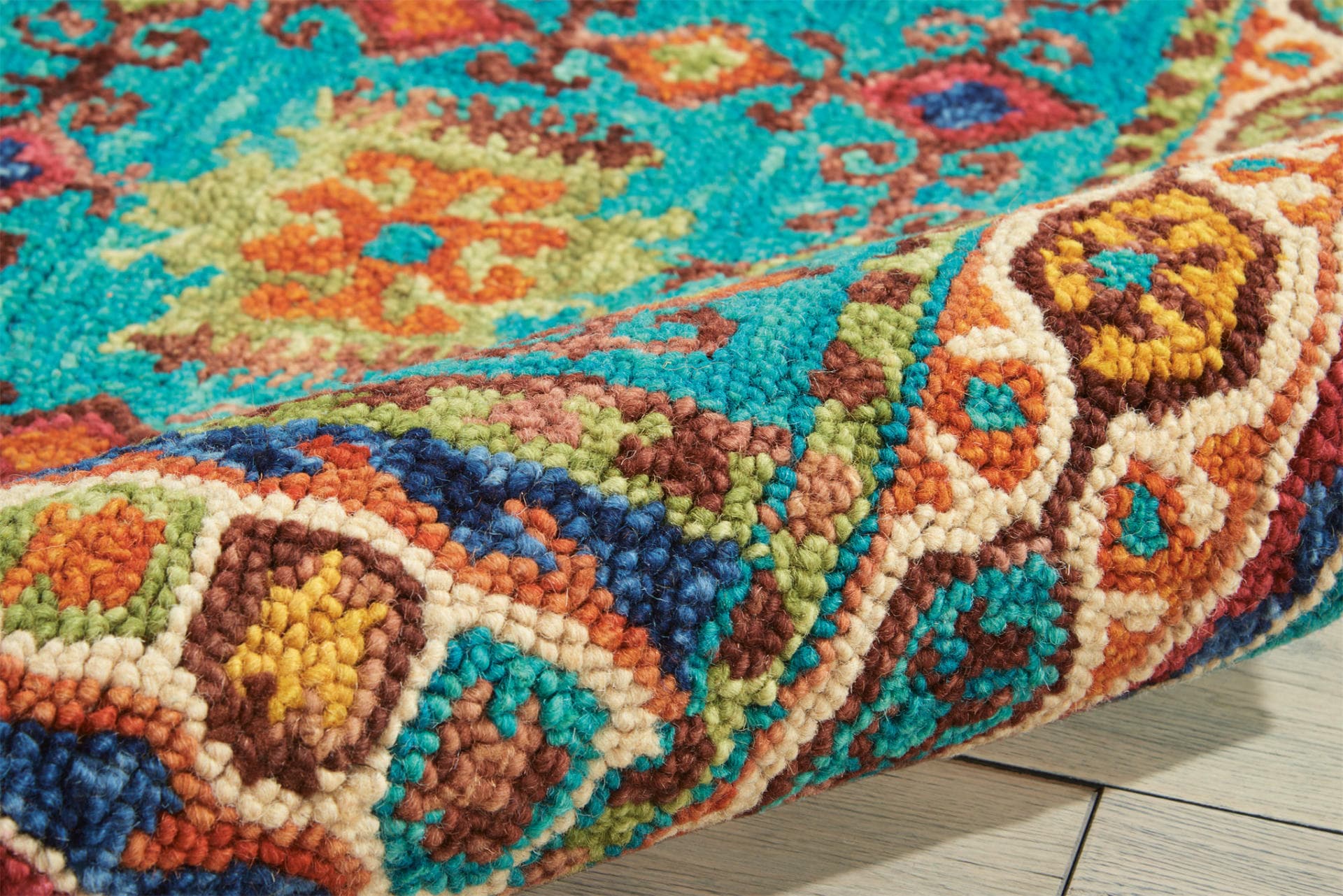VIBRANT - VIB09 - TEAL rug, photo 5