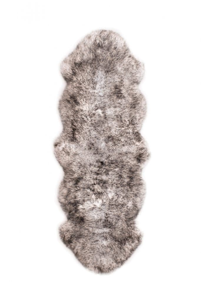 Double Natural Sheepskin JSK000DGY - Cream with Grey - 100% Australian Wool
